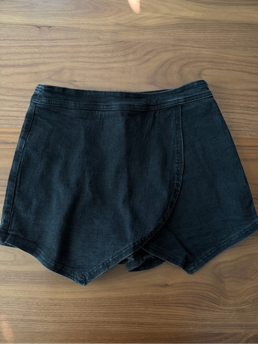 Vestique Black Wrap-Front Skort